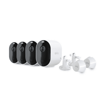 Arlo Pro 4 2K Spotlight Camera Bundle, White, (4 Cameras)