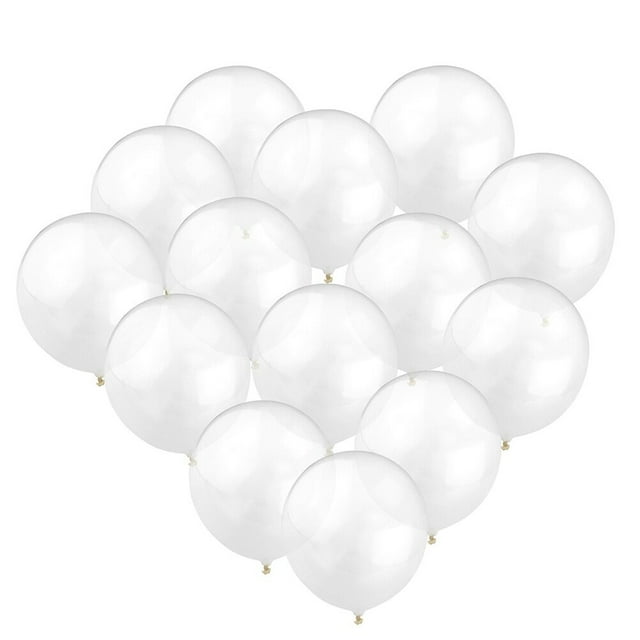 12 globos de látex transparentes y brillantes de 30 cm
