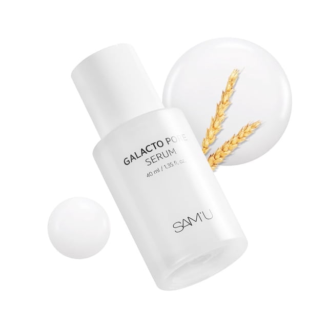 SAM'U Galacto Pore Serum - Suero tensor de poros con Galactomyces para piel de cristal - Cuidado de la piel coreano tensor e hidratante con AHA PHA BHA adecuado para pieles propensas al acné - 1.4 fl.