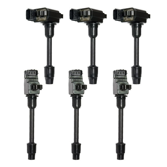 set of 6 Ignition Coils Front Rear for 1995-1999 Nissan Maxima Infiniti I30 3.0L V6 Compatible with C1001 C1002 UF138 UF263 2244831U16