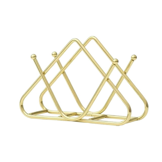 Matsuzay Soporte de papel de hierro para el hogar, comedor, cafetería, cocina, dormitorio, toallitas de baño, soporte de almacenamiento, Almacenamiento y organización del hogar Oro