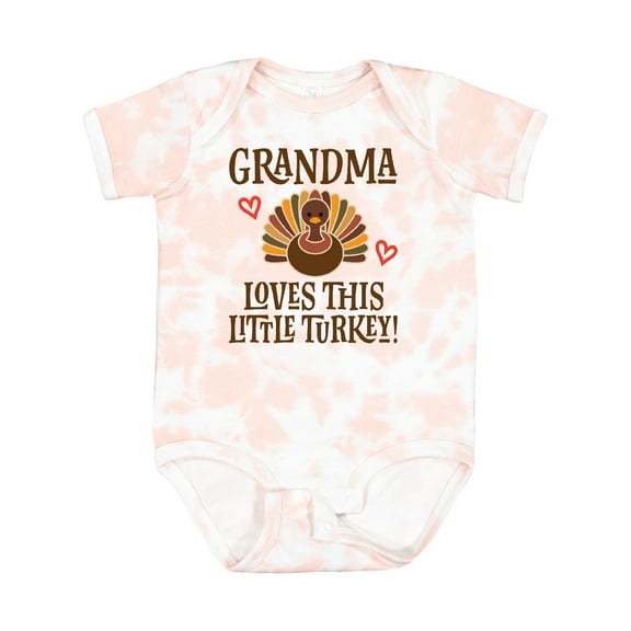 Inktastic Thanksgiving Grandma Little Turkey Boys or Girls Baby Bodysuit
