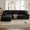 Black-Check, variant on EnHomee Modular L-Shaped Couch for Livingroom Convertible Cloud Boneless Sectional Couch for Home, Black(Corduroy)