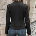 thumbnail image 6 of Lmueinov 2026 Women's Quilted Moto Jacket, Lapel Asymmetric Zip Long Sleeve Casual Biker Coat, Textured Slim Fit Outerwear for Daily Work Spring Fall S-XXL, 6 of 8