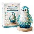 thumbnail image 2 of DIY 3D Sea Glass Art Kit, Lighted Coastal Craft Kit for Adults, Sea Glass Mosaic Decor with Wood Base, Ocean Animal and Christmas DIY Home Decoration Gift, 2 of 6