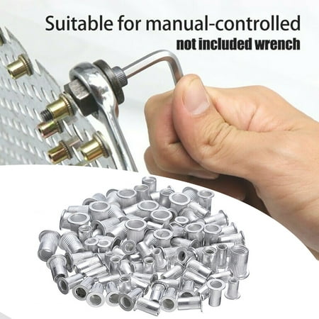 

XWQ 190Pcs/Box M3 M4 M5 M6 M8 M10 Flat Head Rivet High Hardness Widely Used Long Service Life Compact Rivet Nut Set for Railway