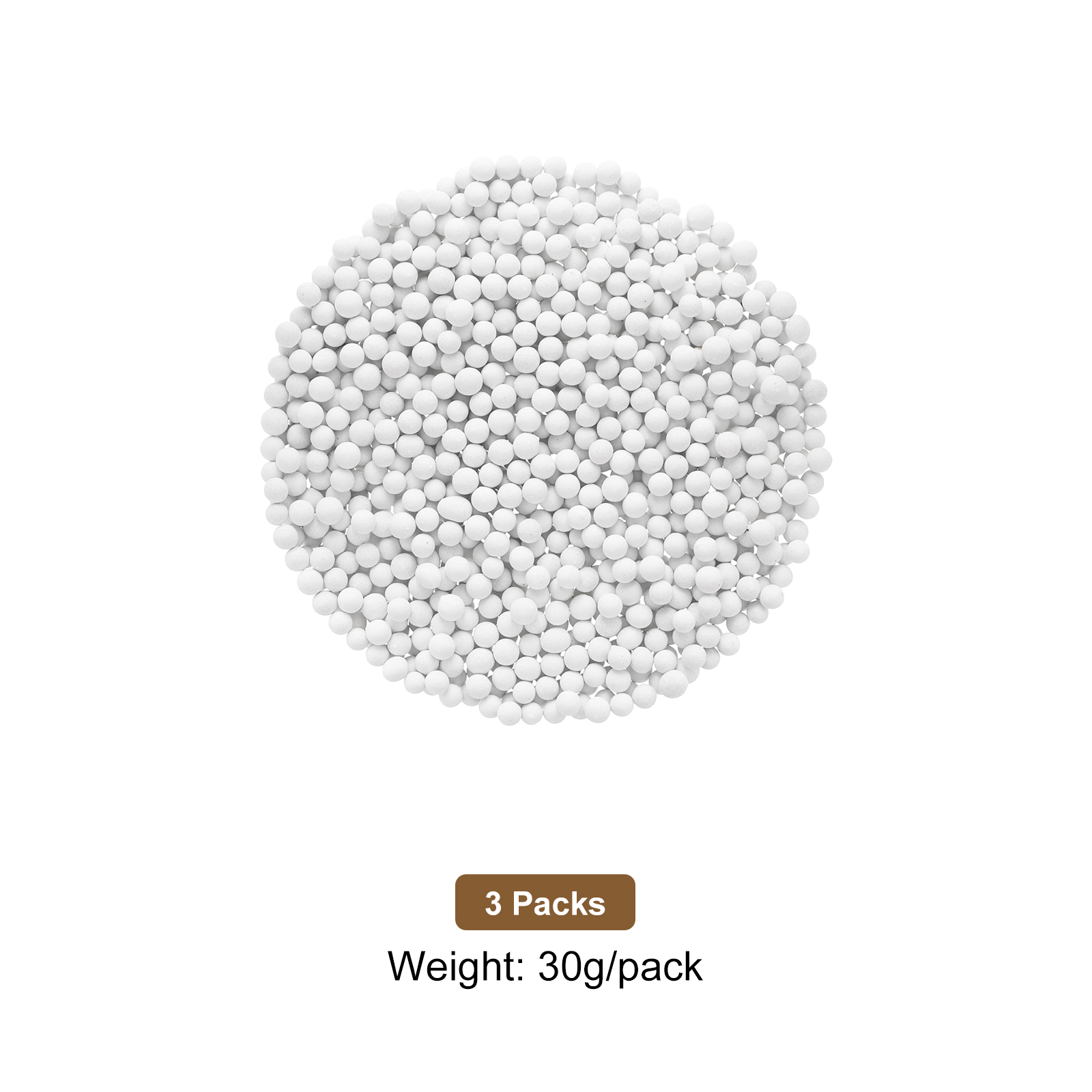 Unique Bargains 3Pcs Replacement Shower Head Bead for Filter 3-4mm White