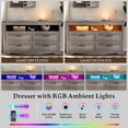 thumbnail image 4 of FANRAL 4 Drawers Dresser & Open Shelf for Bedroom,Modern Wooden Chest of Drawers with LED Light,Storage Organizer Dresser for Closet,Wood Dresser, 4 of 7
