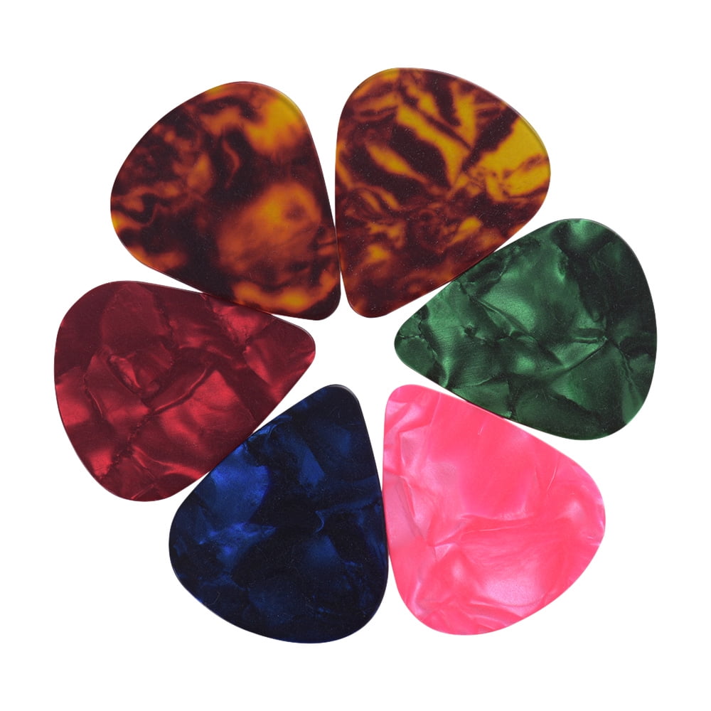I-MART Stylish Colorful Celluloid Guitar Picks Plectrums for Guitar Bass Ukulele 0.46mm Pack of 12 - Assorted Colors 