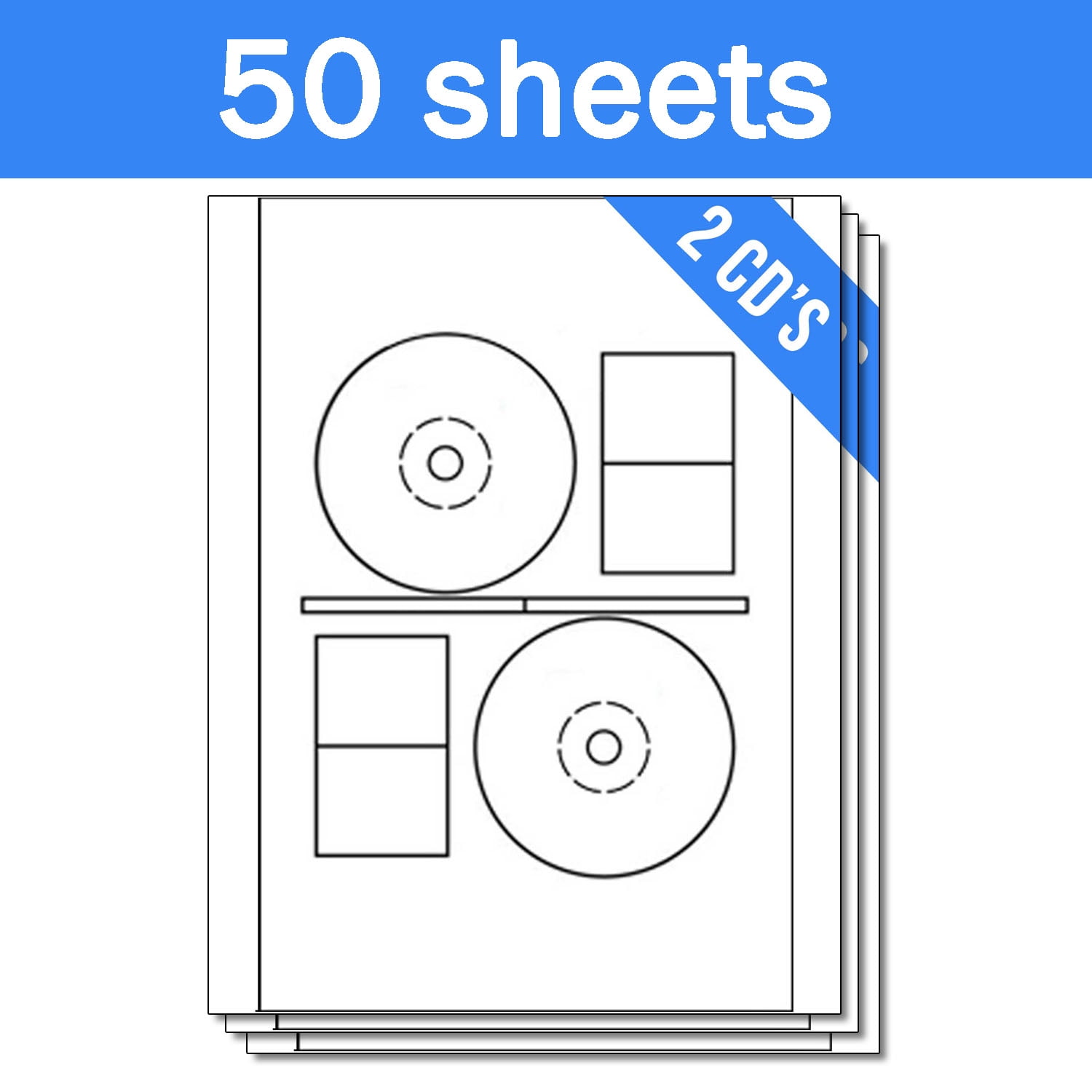 Stomper Pro Compatible DISC CD DVD Labels on Sheets with Case Pine Labels ( 2 Labels Per Sheet ...