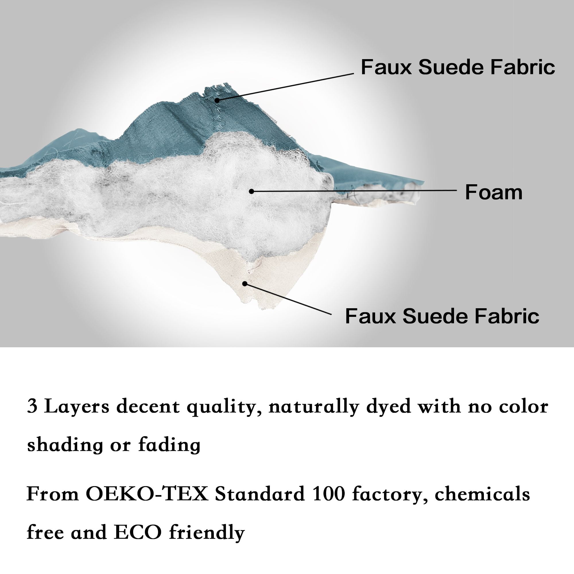 Sofa Slipcover for Dogs Pets&Kids, Durable Pet Cover for Sofa with Elastic Strap(79" x 68", Smoke Blue/Beige)