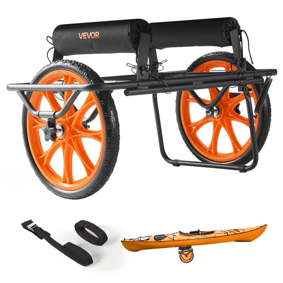 VEVOR Kayak Cart 330 lbs Detachable Canoe Carrierwith 15-inch Solid Rubber Tires