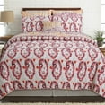 thumbnail image 5 of Cozy Line Home Fashions Cozy Line Elamin 3-piece Paisley Reversible Cotton Quilt Bedding Set - Almond/Burgundy/Red, 5 of 5