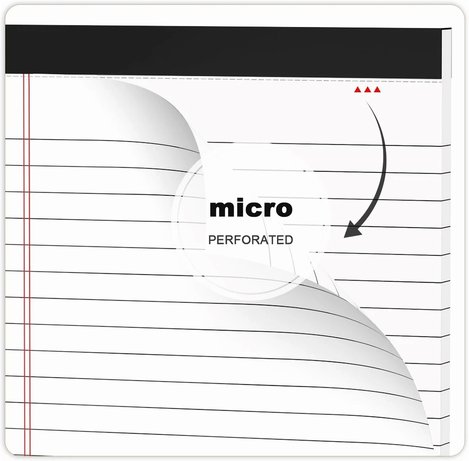 CRESTIN- 6Pcs Small Note Pad 5X8 College Ruled Legal Pads Paper Notepads 6 Pack White