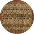 thumbnail image 1 of Ahgly Company Indoor Round Abstract Brown Modern Area Rugs, 8' Round, 1 of 4
