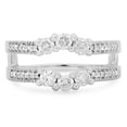 thumbnail image 3 of Dazzlingrock Collection 0.80 Carat (ctw) 14K Round Cut Diamond Wedding 3 Stone Enhancer Guard Ring 3/4 CT, White Gold, Size 6.5, 3 of 3