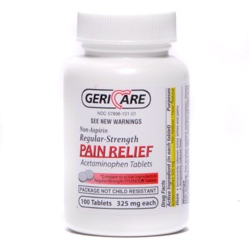 GeriCare NonAspirin Pain Relief Tablets, 325 mg, 100 Count