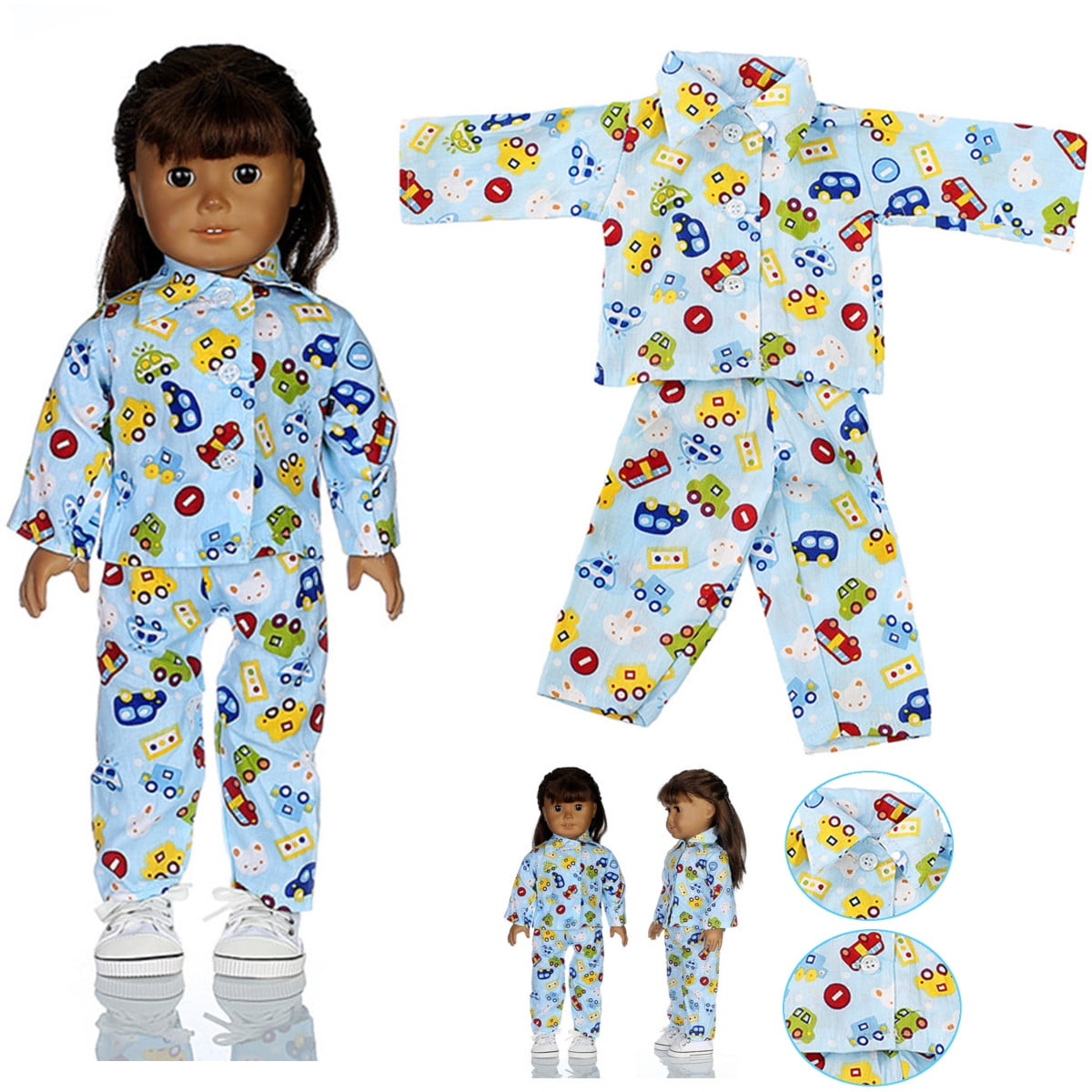 Moaere Moaere 18 inch Doll Pajamas Nightgown Sleep Clothes Suit Set