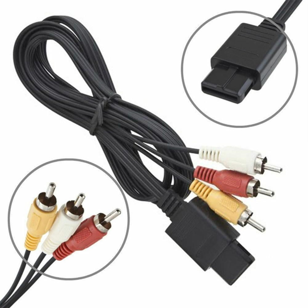 Universal 6FT Composite AV Cable for Nintendo 64, GameCube & SNES – 3 RCA Audio/Video Cord for Retro Gaming Consoles, 1.8M Long Replacement Cable with Standard Connectors