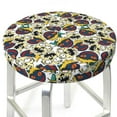 thumbnail image 3 of Lsque Happy Skeleton Round Bar chair cushion covers Velvet Fabric Premium Comfort Protects from Scratches and Stains for 14-17 Inch Chair- 14 inch, 3 of 7