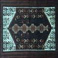 thumbnail image 1 of Ahgly Company Indoor Square Persian Light Blue Traditional Area Rugs, 5' Square, 1 of 4