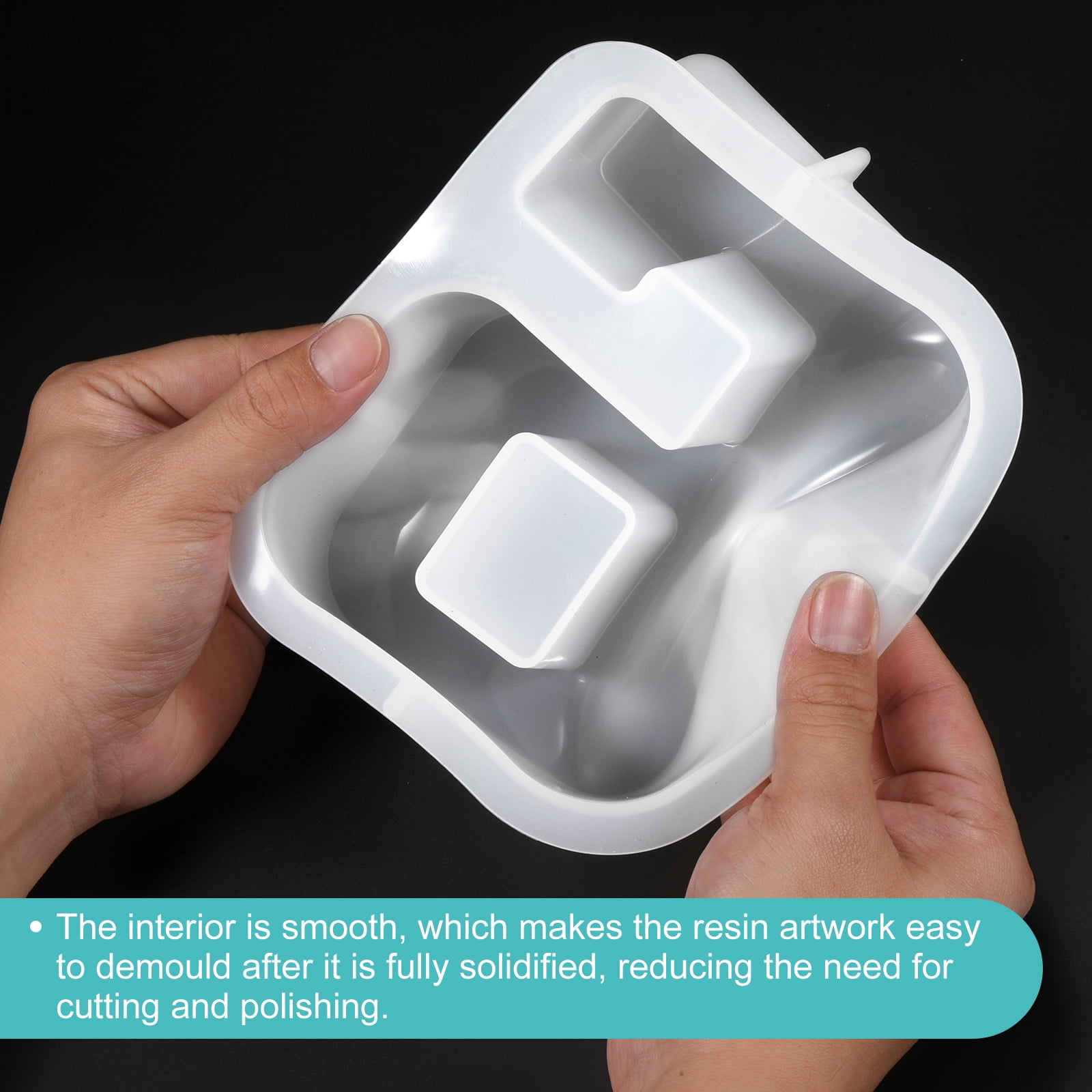 Uxcell 7" Large Number Resin Mold Arabic Alphabet Silicone Mould for DIY Crafts, Party Decoration