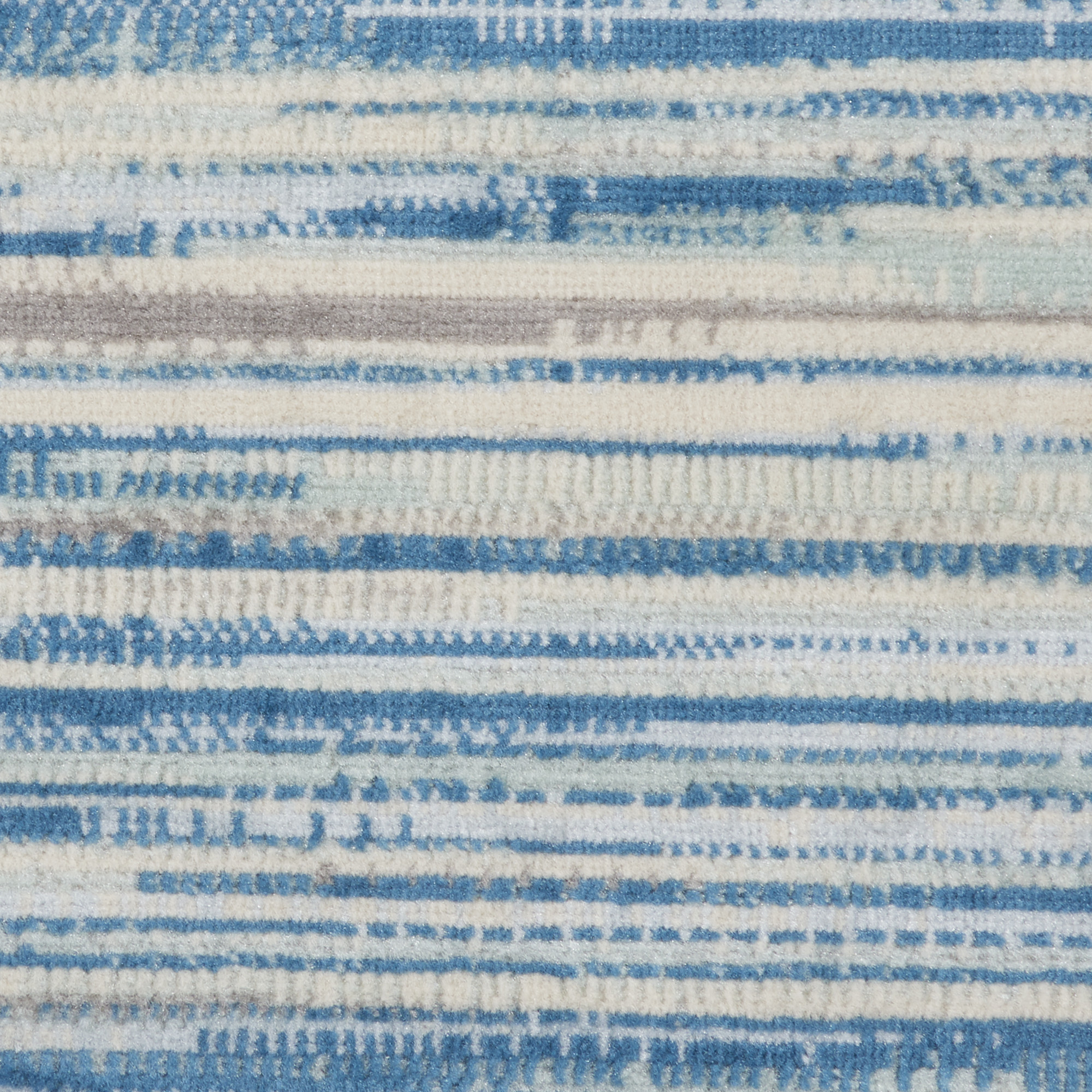 Nourison Bliss Modern Abstract Blue 5'3" x Round Area Rug, (5' Round)