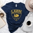 thumbnail image 6 of Lawn Enforcement Officer T-Shirt, Funny Badge Style Navy and Black Tee for Lawn Mower Gardener Dad, 6 of 8