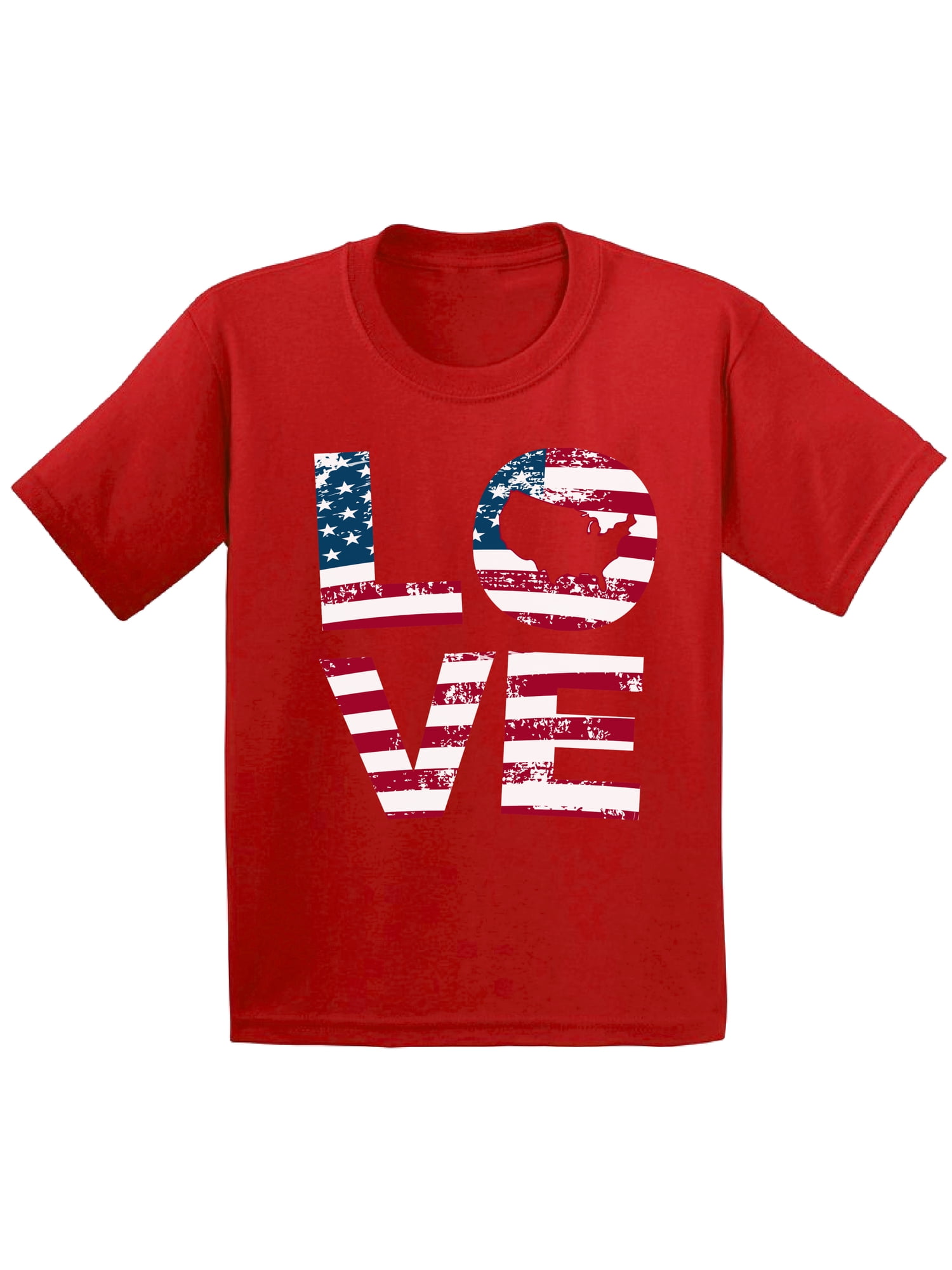 U.S.A Flag - Sustainably Made Kids crew neck t-shirt