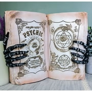 Book of Alchemy With Skeleton Fingers Figurine