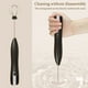 thumbnail image 4 of Whipper Leche Handheld Frother Electric Acero Inoxidable USB Recargable 3 Velocidades Mini Ajustables 14000 Rpm 1500 MAh Con Cabezas Tipo C/2/soporte para Leche/capuchino/chocolate Caliente, 4 of 6