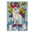 thumbnail image 1 of Cortina Puerta Ventana Noren ABPHQTO dibujo animado Arco Iris unicornio en las nubes 85x120 cm, 1 of 1