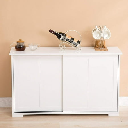 Cabinet Cupboard Buffet Storage Sideboard Kitchen Dining Room 2 Cabinet Cupboard Buffet Storage Sideboard Kitchen Dining Room 2 Sliding Doors 1 Shelf White Mecor