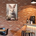 thumbnail image 5 of AVOI Easter Bunny Floral Wreath Canvas Art, Vintage Rabbit Aesthetic Picture Posters Canvas Wall Decor Artwork Painting Ideal for Living Room, Home Office, Bedroom, Cafe Decor, P13, 5 of 6