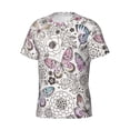 thumbnail image 5 of Vsdgher Vintage Butterflies Print Men's Dry Fit Mesh Athletic Shirts Moisture Wicking Tennis T-Shirt Tops, 5 of 9