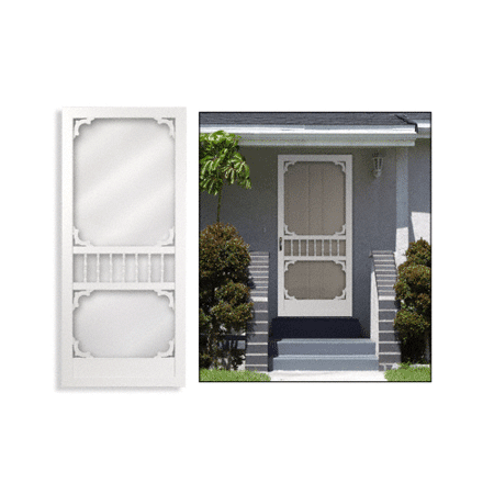 Crl Columbia White 36 X 80 Vinyl Hinged Screen Doors 4 Pack