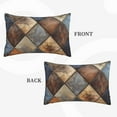 thumbnail image 2 of Naloa Rustic Tile Pattern Pillowcase, Throw Pillowcase, Wrinkle-Free, Stain-Resistant with Hidden Zipper for Bedroom Sofa-16"x24", 2 of 6