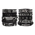 thumbnail image 1 of 10pzs Pulseras Para Hombre De Cuero Piel Brazalete Regalo Xtellar negro, 1 of 4