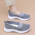 thumbnail image 5 of ibiyuan Orthopedic Shoes for Women Knit Upper Embroidery Walking Shoes for Women Arch Support Walking Anti-Skid Womens Walking Sneakers Classic Hands Free Platform Mary Janes Pull-On Shoes, 5 of 9