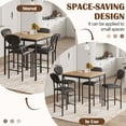 thumbnail image 5 of EROMMY Dining Table Set for 4, Modern Kitchen Table and Chairs with PU Leather Upholstery, Wood Dining Table with Chairs for Small Space, Dining Room, 5 of 10