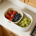 thumbnail image 6 of Double Dish Snack Bowl for Pistachios, Peanuts, Edamame, Cherries, Nuts, with Shell Storage, Dish Strain Bowl, Double Layer Pistachio Bowl With Storage and Holder, 6 of 9