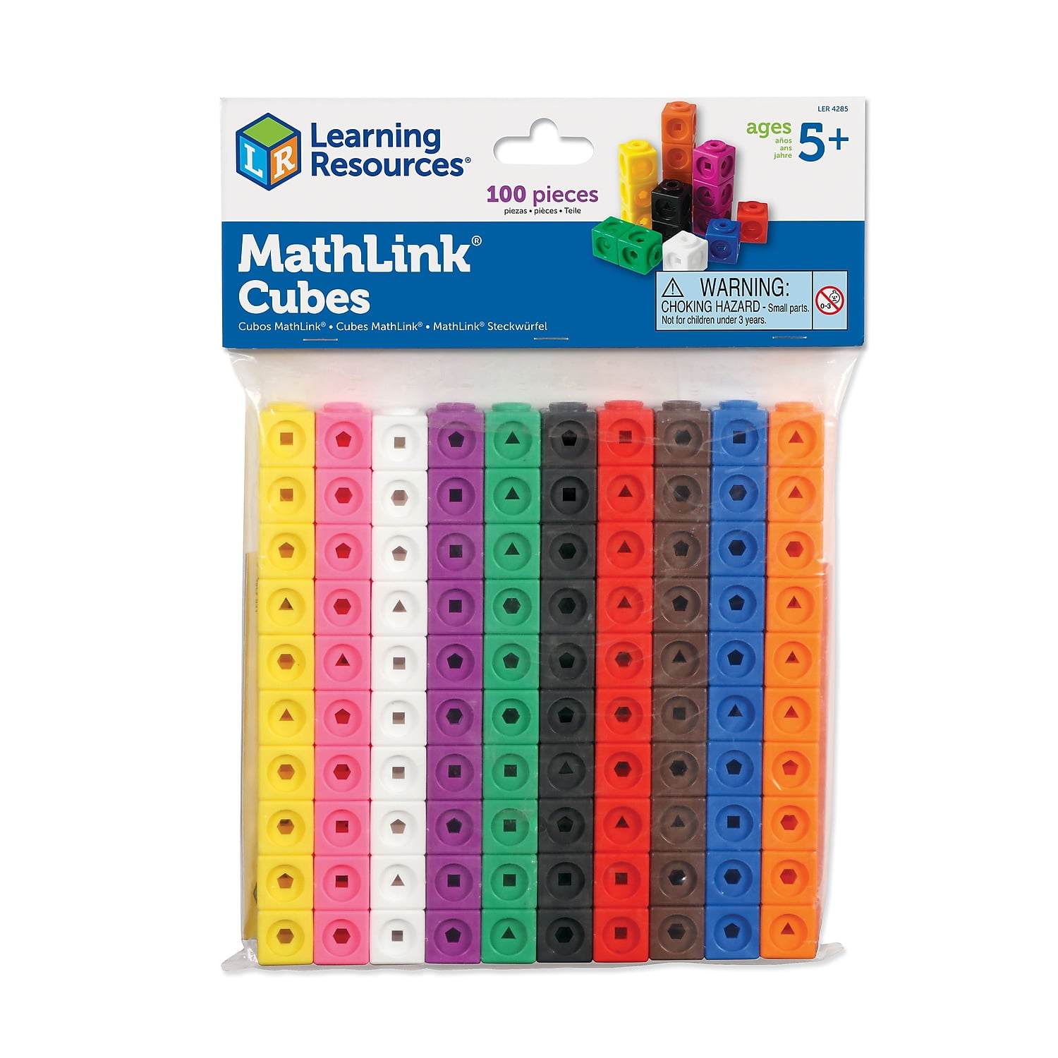 50Pcs Snap Cubes Math Linking Cubes Interlocking Counting Blocks Learning Toys 