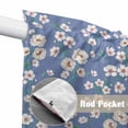 thumbnail image 4 of Watercolor Floral Swag Curtains for Kitchen/Bedroom/Living Room, Spring Flower Leaves Botanical Blue Scalloped Curtains 63 Inch Long, Window Swag Topper Curtains Valances 2 Panels Set 36"x63", 4 of 8