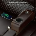 thumbnail image 5 of Loberfve Reclining Loveseat Sofa, Power Wall Hugger Recliner for Home Theater RV, Storage USB, Removable Armrest, 2-Tier Cushion, Brown, 5 of 8