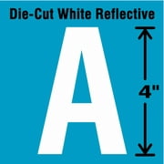 Stranco Die-Cut Refl. Letter Label,A,4In H,PK5 DWR-4-A-5