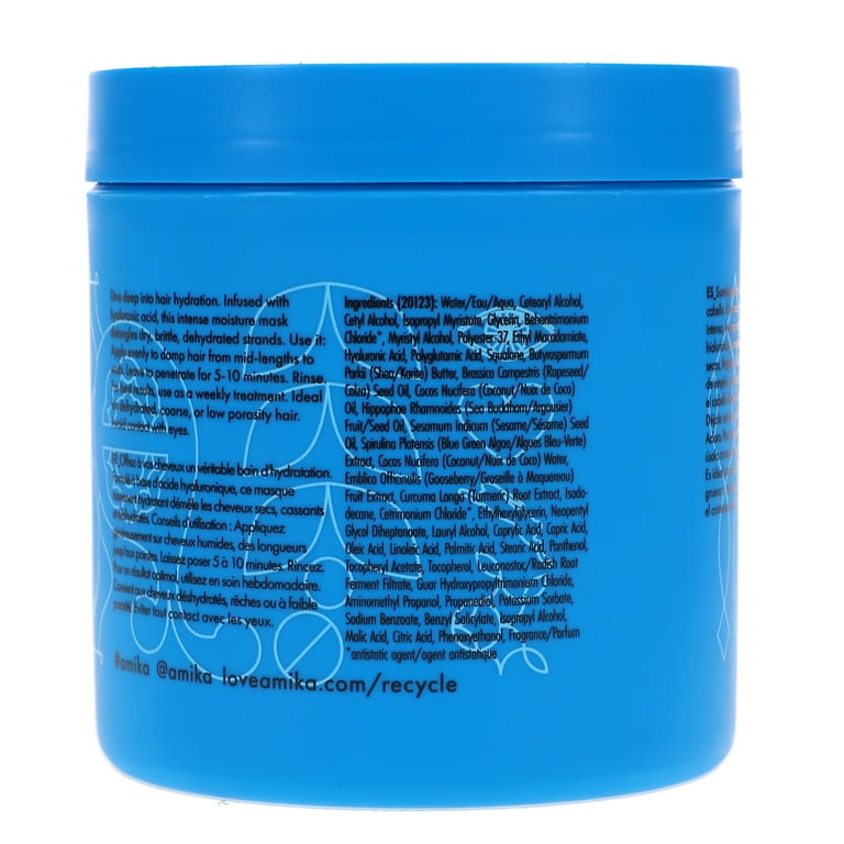 Amika, Hydro Rush Intense Moisture Mask, 16.9 oz, Deep Hydration