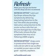 Refresh Optive Lubricant Long-Lasting Hydration Eye Drops, Preservative-Free, 0.1 oz, 30 ct, 2 Pack