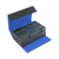 thumbnail image 2 of Estuche para barajas de cartas coleccionables Cajas para cartas deportivas Capacidad para 400 cartas Recopilación de cartas Interior azul y verde., 2 of 9