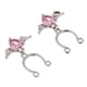 thumbnail image 3 of 1 par de anillos de pezón con clip colgante de de cristal, joyería corporal no perforante Rosado, 3 of 9