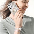 thumbnail image 5 of Compatible with Galaxy S23 Ultra Bling Case Luxury 3D Diamond Crystal Rhinestone Shiny Gemstone Perfume Bottle and Flower Phone Case for Women and Girls Glitter Sparkle Chain Lanyard Strap, 5 of 7